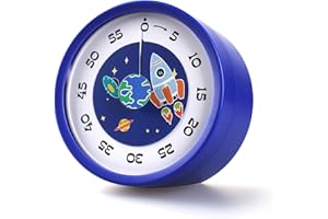 Voniobuy Minuteur Visuel Timer Enfant, Chronometre Enfant de 60 Minutes avec Fonctionnement Silencieux, pour L'apprentissage, Le Jeu et La Gestion Efficace du Temps