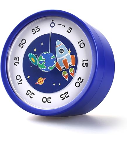 HYOJCWU Minuteur Analogique Visuel, Compte à Rebours Silencieux, Outil De Gestion Du Temps Pour Enfants Et Adultes, 60 Minutes, Silencieux Outil De Gestion Du Temps Pour Cuisine, Classe, Réunions