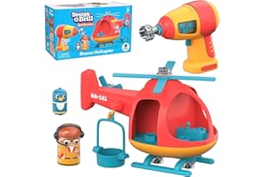 Educational Insights Helicóptero de rescate con figuras atornillables Bolt Buddies de Design & Drill, juguete de construcción para desarrollar la motricidad fina