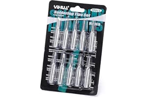 YIHUA #1200 Soldering Iron Tips Set 10PCS (900M-T-1C, 2C, 3C, 1.2D, 1.6D, 2.4D, 3.2D, I, B, K) Fit for YIHUA and WEP SGS Certified Lead-Free 900M Soldering Tips
