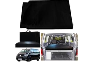 xxjolavv [Verdickte] tragbare Klappmatratze kompatibel mit VW T32 T4 T5 T6 T6.1 T7 Multivan California Beach Caravelle und Transporter 186 * 148 * 8cm Wohnmobil Camper zubehör