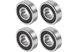 QUARKZMAN 6200/12-2RS 12x30x9mm Bolas Rodamientos x 4uds Cromo Acero para Máquinas y Herramientas, [Doble Sellado]