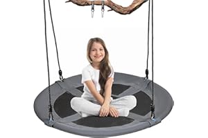 LISCHWERT Columpio,Columpio de Placa para niños,Columpio Nido de 300 KG para Exteriores,Columpio de Placa para niños Adultos jardín Interior