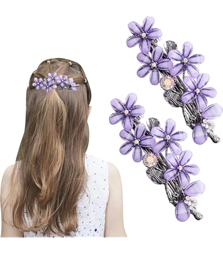 Haarspeld Bloemen Strass Steentjes - Goudkleurig & Glanzend