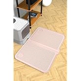 ATA HOME Silikon Kum Ve Mama Matı Havuzlu Yıkanabilir Kedi Tuvaleti &Ouml;n&uuml; Kedi Kumu Paspası B&uuml;y&uuml;k Boy 40X60 Pudra,515201706