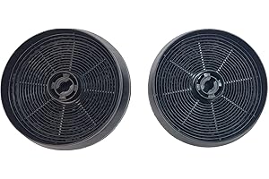 SOS Accessoire Lot de 2 filtres charbon ACM14 145x30mm compatible pour 49011548, 9179183012 ARISTON HOTPOINT, CANDY, AIRLUX, GLEM, ROSIERES, INDESIT,
