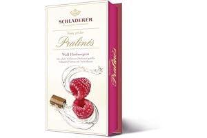 R·C RUDESHEIMER CONFISERIE RCP Schladerer Himbeergeist-Pralinés, Vollmilch-Schokolade, Mit Zuckerkruste, Flüssige Füllung, Alkoholhaltig, Tolles Geschenk, 2 x 127 g