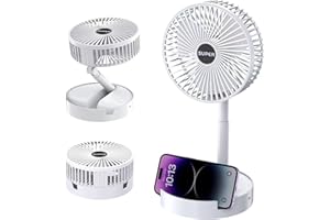STLOVe Ventilador de Escritorio Plegable, Mini Ventilador Personal USB, 3 Velocidades Circulador de Aire Ajustable, Ventilador de Refrigeración Recargable, Ventilador de Mesa de Viento Portátil