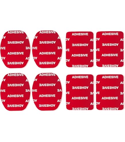 VIIMAKE Lot De 8 Coussinets Adhésifs Pour GoPro Hero 10, 9, 8, 7, 6, Caméras D'action, Caméras Embarquées