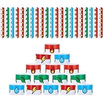 SAVITA 36pcs Bracelets Slap Dessin Animé Rouges Et Blancs, 4