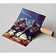 One click creations Michael Jordan and Lebron James and Kobe Bryant RIP Basketball Unframed Vinyl Poster (12 X 18 Inch, Multicolour)
