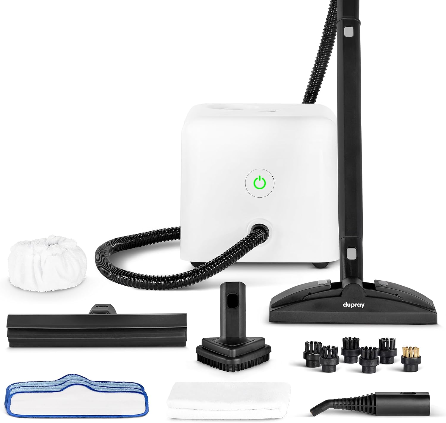 Dupray Neat Limpiador a Vapor. Potente limpiador de vapor multifunción para el hogar: suelos, baldosas, juntas, colchones, muebles, ventanas, coche y más (17 Piezas con Neat)