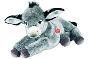 Hermann Teddy, Teddy Hermann Peluche a Forma di Asino sdraiato, Colore Grigio, 50 cm, 902492