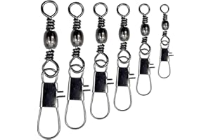 Shaddock Fishing – Lot de 100 émerillons pivotants à agrafe de sécurité résistante