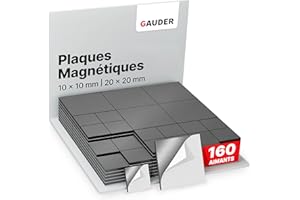 GAUDER Plaques magnétiques Autocollantes | Aimants Autocollants | Plaques aimantées pour Photos & Plus | Carrés aimantés