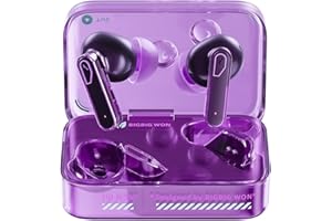 Black Shark BIGBIG Won True Wireless Cancelación de Ruido Transparentes Bluetooth 5.3 in-ear con Cancelación de Ruido Bluetooth 5.3 Auriculares para Juegos/Música Doble Modo Ligero Púrpura