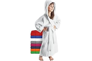ARUS Albornoz para niños y niñas | 100% tela de rizo de algodón | Con capucha | Certificado por OEKO-TEX® | Amplia variedad de colores