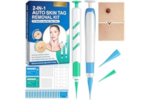 ZQTWJ Neueste Skin Tag Remover Schnell Kit, (1-9mm) Fibrom Entfernen Stielwarzen Entfernungsgerät Warzenentfernung, Schmerzfrei und Sicher für Alle Größen Skin Tag,mit 60 Tags Bändern & 36 Reparaturpflaster
