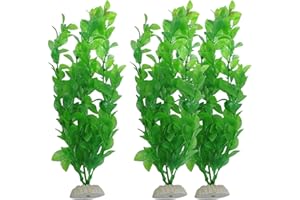 MEISO bellissimo set di piante da acquario in plastica realistiche e attraenti per il vostro serbatoio non tossiche e sicure per tutti i pesci e animali domestici