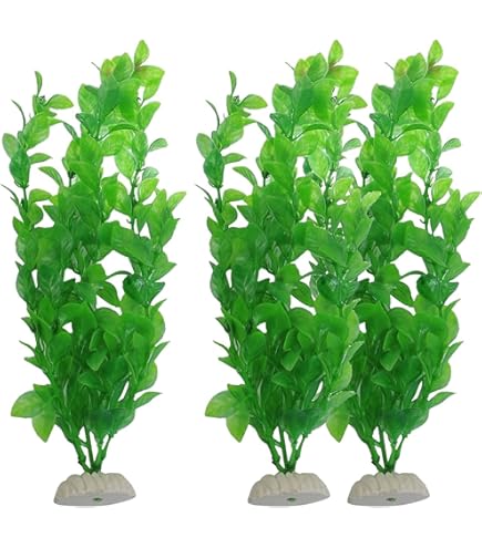 Piante Finte Per Acquario 4 Pezzi - Decorazioni Realistiche In Plastica 10-11cm