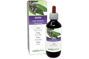‎NATURALMA Salbei (Salvia officinalis) Blätter Alkoholfreier Urtinktur Naturalma - Flüssig-Extrakt Tropfen 200 ml - Nahrungsergänzungsmittel - Veganer