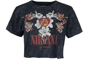 Nirvana Flowers Frauen T-Shirt Charcoal Band-Merch, Bands
