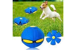 KONGNY 2023 Flying Saucer Ball for Dogs Toy,Dog Pet Toy Flying Saucer Ball UFO Doggo Ball Large Small Dog Balls Toy Dog Frisbee Scooby Doo Dog Ball(Blue)