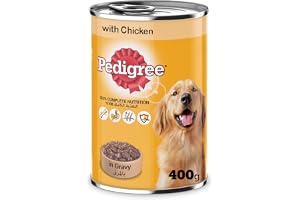 Pedigree Dog Food, with Chicken in Gravy Flavour Dog Food Wet, 400g, Complete & Balanced Dog Wet Food For Adult Dogs