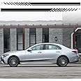 Car Hood Stripe Sticker Auto Racing Body Side Stripe Decal, Car Body Vinyl Door Skirt Racing Stripe Pinstripe Decal Stickers, Modified Stripe Decal Decoration for Sports Racing Stripe Stickers Black