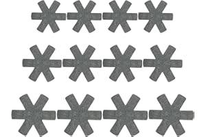 JTMKYO 12 Pieces Pot Protector Pads, Pan Dividers, Kitchenware Stacking Dividers Pads, Non-slip Protective Pads, Cookware Heat Insulator Protectors, Cooking, Catering Pot Protectors (Gray)