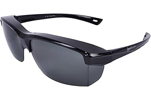 Rapid Eyewear Over Glasses Sunglasses For Men: Polarised uv400: UK Product: Fit Over Glasses up to 140mm Wide for Driving, Fishing & Cycling Sports. Mens & Womens. OTG - Specs. Black