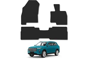 CAR MAT CO Jaecoo 7 [Plug-In-Hybrid Models] (2024+) 5mm Rubber Car Mats Compatible with Accessories Premium Durable Tailored Fit Heavy-Duty Floor Mats Set Accessory Waterproof Durable Custom Fit Water Resistant