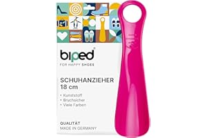 ‎BIPED biped Schuhanzieher aus Kunststoff 18 cm – Mini Schuhlöffel, perfekt für unterwegs – Ergonomisch geformter Reiseschuhlöffel – Ideal für Kinder & Erwachsene z2798(magenta)