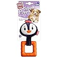 GiGwi Suppa Puppa Ring Penguin Toy for Puppies & Small Dogs, Durable Non-Toxic Dog Toy with Squeaker, Special Textures Reduce Plaque & Tartar, for Fetching, Chewing, Playing, Teething, X-Small