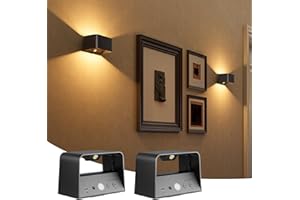 NIORSUN Wandleuchte Innen Akku mit Bewegungssensor, Wandlampe Akku mit Fernbedienung, 3 Farben Wiederaufladbare LED Wandlampe Batteriebetrieben, 5000mAh Wandlicht für Schlafzimmer, Wohnzimmer Black