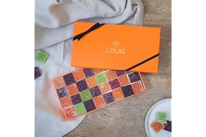 CHOCOLATS LOUIS - Coffret 32 Pâtes de Fruits - 8 Saveurs - Fabrication Française et Artisanale - Confiserie Gourmande - Assortiment à Offrir ou Partager