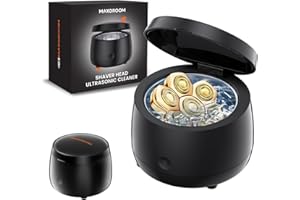 MAXGROOM Centro de Limpieza Automática por Ultrasonidos, Diseñado para Afeitadoras MAXGROOM, Limpieza Profunda 40kHz, Secado Rápido en 3 Minutos