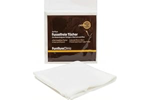 ‎FURNITURE CLINIC Furniture Clinic fusselfreie Reinigungstücher im 3er-Pack, zum Reinigen, Ölen von Holzmöbeln, Auftragen von Holzwachsen und mehr, 3 Stück
