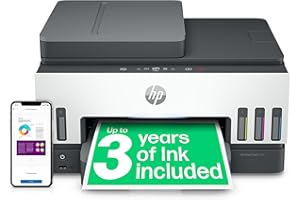 HP Smart Tank 7605 All in One Printer | Perfect for Home | Colour | Wireless, Ethernet | Print, Scan, Copy, Fax | Refillable, Includes up to 3 Years of Ink | 2-Sided Printing | Document Feeder