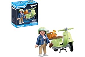 PLAYMOBIL Cars 71621 1969 Vespa 150 Sprint Veloce, Verde Claro, Modelo Fiel para coleccionistas y Aficionados, Incluye Accesorios versátiles y Varias Opciones de sillín
