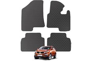 Carsio Car Mats 4pc Set For Kia Sportage 2010 Onwards Tailored Fit Rubber Floor Mat Complete Accessory Black Custom Fitted - Anti-Slip Backing, Heavy Duty & Waterproof