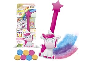 INKEE Ściana jednorożec | czarodziejska różdżka z bombami kąpielowymi dla dzieci, zabawka do nauki kolorowania, zapach truskawkowy