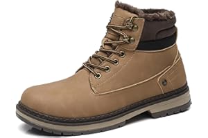 SANNAX Mens Snow Boots Winter Hiking Walking Shoes Warm Outdoor Casual Camping Footwear with Fleece Lining