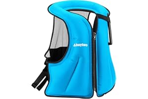 Abuytwo Swim Vest with Adjustable Waistband for Adults Women/Men, Foldable, 10s Inflation, Inflatable Buoyancy Aids Jacket for Kayaking, Swimming Flotation Snorkel Vest for Paddle Boarding…