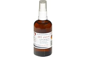CleanSilver Kolloidales Gold 30ppm, 100ml mit Pumpsprüher, Goldwasser ganzheitliches Wohlbefinden, Ultrarein 99,99% (pharm. Sterilwasser) - Made in Germany