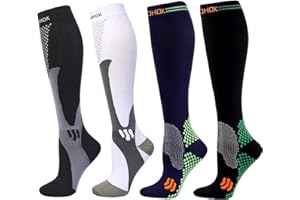 COCOHOK Kompressionsstrümpfe Sport Herren & Damen, Fit für Sport, Fußball, Flug, Laufen, Kompressionssocken für Männer & Frauen für Steigerung der Leistung, Ausdauer, Durchblutung und Erholung
