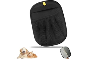 Dreaku Rękawica do usuwania sierści zwierząt domowych, rękawica z magnesem futrzanym z magnesem, rękawica do usuwania sierści zwierząt domowych, antystatyczna, wielokrotnego użytku, do czyszczenia sof