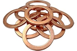 AUTODIDACT77 10 Rondelle di Rame M16 x 22 x 1,5 per tappi scarico olio, compatibili con molte serie Renault e modelli Peugeot più vecchi