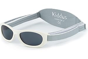 Kiddus Gafas de Sol Bebe 0-24 meses. Protección UV400. Gafas niña 1-2 años. Gafa sol niño 12 meses. Correa ajustable.