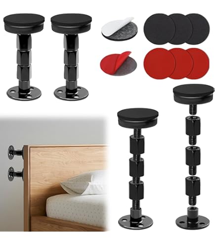 WEDAMOO 4 Stuks Verstelbare Bedframe, Anti-shake